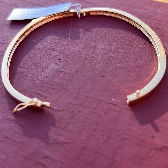 Red Ruby Rhinestone Gold Tone Metal Cuff Bracelet Stackable Birthstone Circle of - Picture 5 of 8